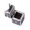 Silver Lovely Box Locket Pendant Necklace