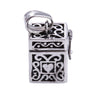 Silver Lovely Box Locket Pendant Necklace