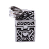 Silver Lovely Box Locket Pendant Necklace