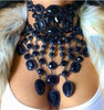 Rhinestone Beads Collar Choker Statement Necklace