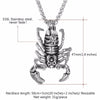 Gold & Black Stainless Steel Scorpion Statement Pendant