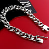 Skull Link Chain 925 Sterling Silver Vintage Bracelet