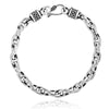 Water Shape Chain 925 Sterling Silver Vintage Bracelet