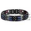 Blue Carbon Fiber Magnetic Titanium Bracelet