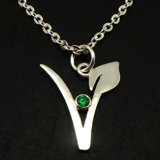 Vegan and Vegetarian Symbol Necklace / Pendant for Gift
