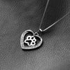 Puppy Paw Print Heart Necklace Women’s Jewelry
