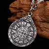 925 Sterling Silver Round Pendant Necklace Chinese Zodiac For Men