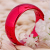 8mm Red Domed Tungsten Carbide Wedding Band