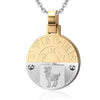 Two Tone Stainless Steel Zodiac Sign Pendant Necklace