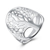Silver Plated Silver Tree of Life Ring