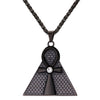 Ancient Pyramid with Ankh Cross Pendant Necklace