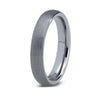 Feminine Silver Coated Brushed Tungsten Engagement Ring - Innovato Store