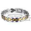 Silver & Gold Plated Hearth Magnetic Bracelet