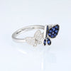 Butterfly 925 Sterling Silver with Cubic Zirconia Ring Women’s Jewelry