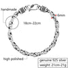 Water Shape Chain 925 Sterling Silver Vintage Bracelet