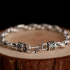 Water Shape Chain 925 Sterling Silver Vintage Bracelet