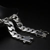 High-Polished Chain Link 925 Sterling Silver Biker Vintage Bracelet