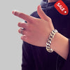 High-Polished Chain Link 925 Sterling Silver Biker Vintage Bracelet
