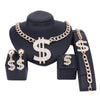 US Dollar Necklace, Bracelet, Earrings & Ring Jewelry Set