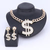 US Dollar Necklace, Bracelet, Earrings & Ring Jewelry Set