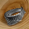 925 Sterling Silver Adjustable Eagle Wing Feather Ring for Men