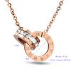 Rose-Gold-plated Stainless Steel Roman Necklace & Earrings Jewelry Set