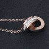 Rose-Gold-plated Stainless Steel Roman Necklace & Earrings Jewelry Set