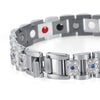 Rhinestone Bracelet for Women with Silver Plated Links