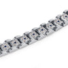 Rhinestone Bracelet for Women with Silver Plated Links