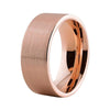 8mm Brushed Matte Rose Gold Plated Tungsten Carbide Wedding Ring - Innovato Store