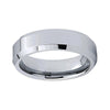 Slim 6mm Silver Coated Well Polished Tungsten Carbide Wedding Ring