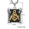 Tricolor Masonic Pendant Necklace for Men