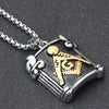 Tricolor Masonic Pendant Necklace for Men