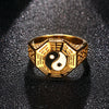 Yin and Yan Stainless Steel Gold Plated Ring