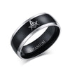 8mm Black Polished Smooth Surface Titanium Metal Masonic Ring - Innovato Store