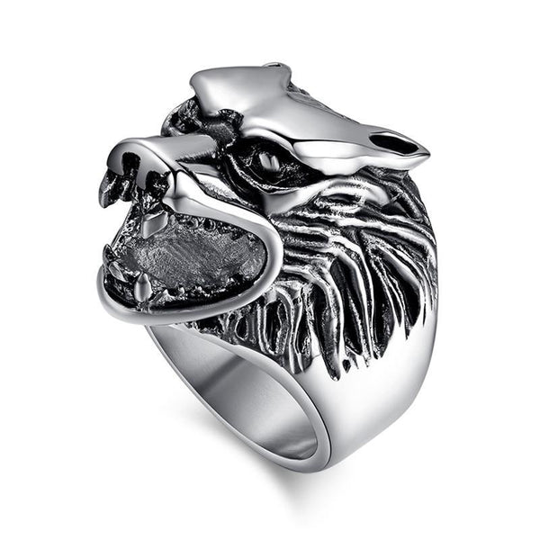Classic Were Wolf Head Stainless Steel Ring for Men - Innovato Store