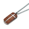 Rosewood with Engraved Cross Pendant Necklace