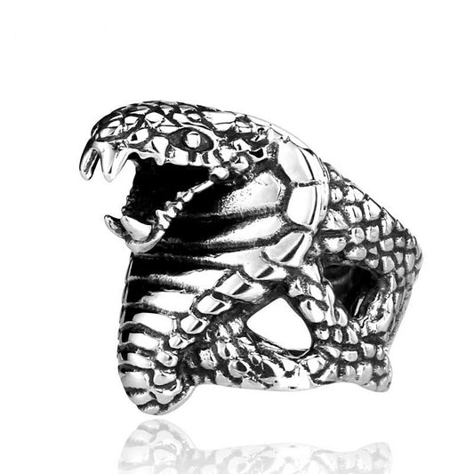 Vintage Stainless Steel Cobra Snake Ring