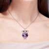 Blue Crystals Owl Pendant Necklace Women’s Jewelry