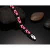 Pink & Black Biker Chain Bracelet