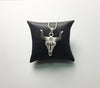 925 Sterling Silver Bull Skull Pendant Handmade Men’s Jewelry