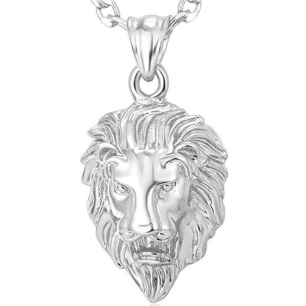 Big Lion Black Choker Pendant Necklace
