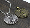 Stainless Steel The Tree of Life Round Pendant Necklace