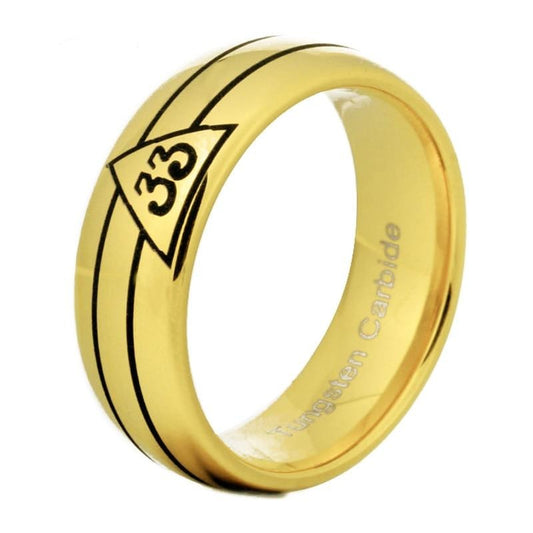 33rd Degree Masonic Tungsten Carbide Wedding Band