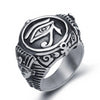 Stainless Steel Egyptian Pharaohs Eye of Horus Ring Men’s Jewelry