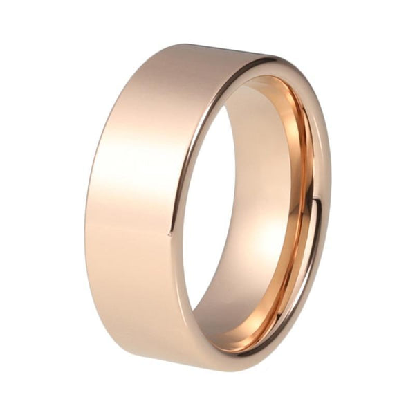 Plain - Polished Gold Plated Tungsten Carbide Wedding Ring