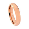 6mm Dome Shape Rose Gold Plated Tungsten Wedding Engagement Band - Innovato Store