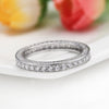 Cubic Zirconia 925 Sterling Silver Wedding Eternity Ring