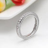 Cubic Zirconia 925 Sterling Silver Wedding Eternity Ring