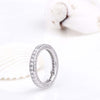 Cubic Zirconia 925 Sterling Silver Wedding Eternity Ring